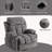 Swinging recliner massage heated sofa, with USB and 2 cup holders in side pockets