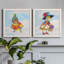 «Groovy Chick and Sky», ensemble de 2 peintures sur toile encadrées-1973644529-1973644528