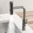 Gunmetal Stainless Steel 360 Pull - Down Kitchen Faucet, 4 Spray Options For General Tasks, Splash Function, Ceramic Cartridge, Complete Package, 5.51 Inches Base Depth Modes Black Feature,-124866745
