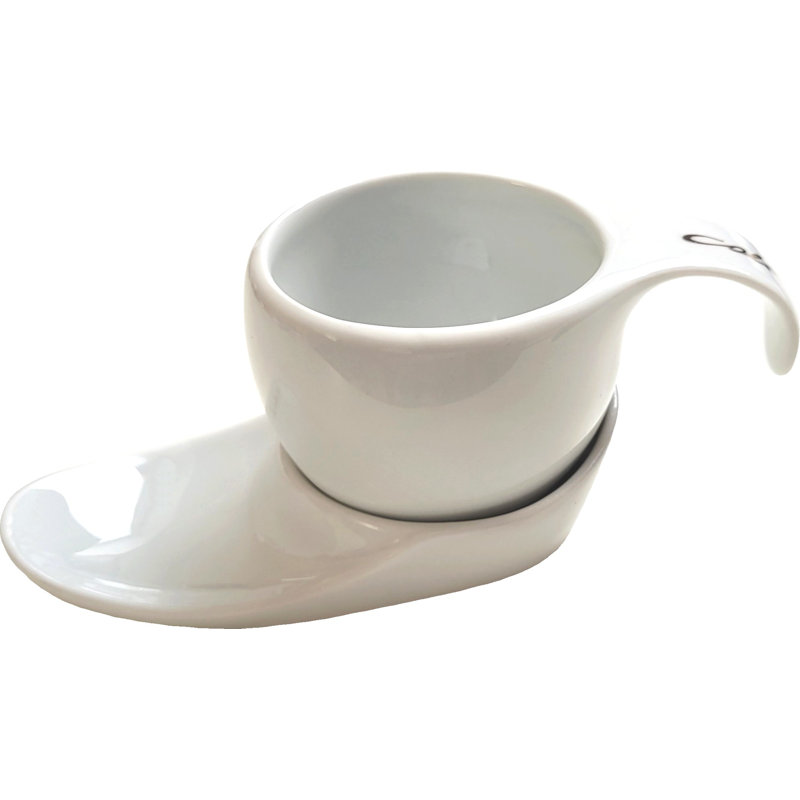 Porcelain Espresso Cup and Saucer, White