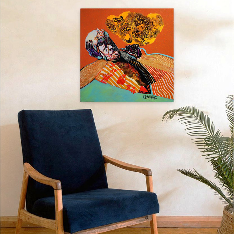 Impression de peinture murale abstraite colorée abstraite colorée, 24" H x 24" W