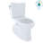 TOTO® Vespin® II 1G® Two-Piece Elongated 1.0 GPF Universal Height Skirted Design Toilet with CEFIONTECT, Cotton White-22901173-67228993
