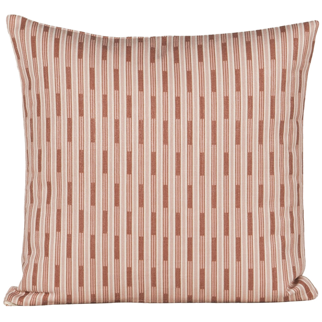 Benton Throw Pillow, Square 20", Polyester, Red