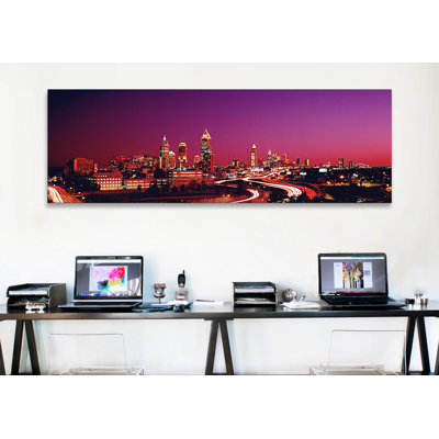 «Panoramic Atlanta, Georgia, Night», reproduction de photo sur toile