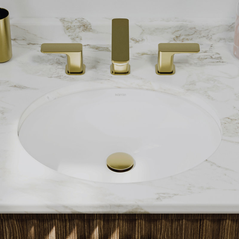 Lavabo de salle de bain encastré en porcelaine vitrifiée 19-1 / 4 po Karran