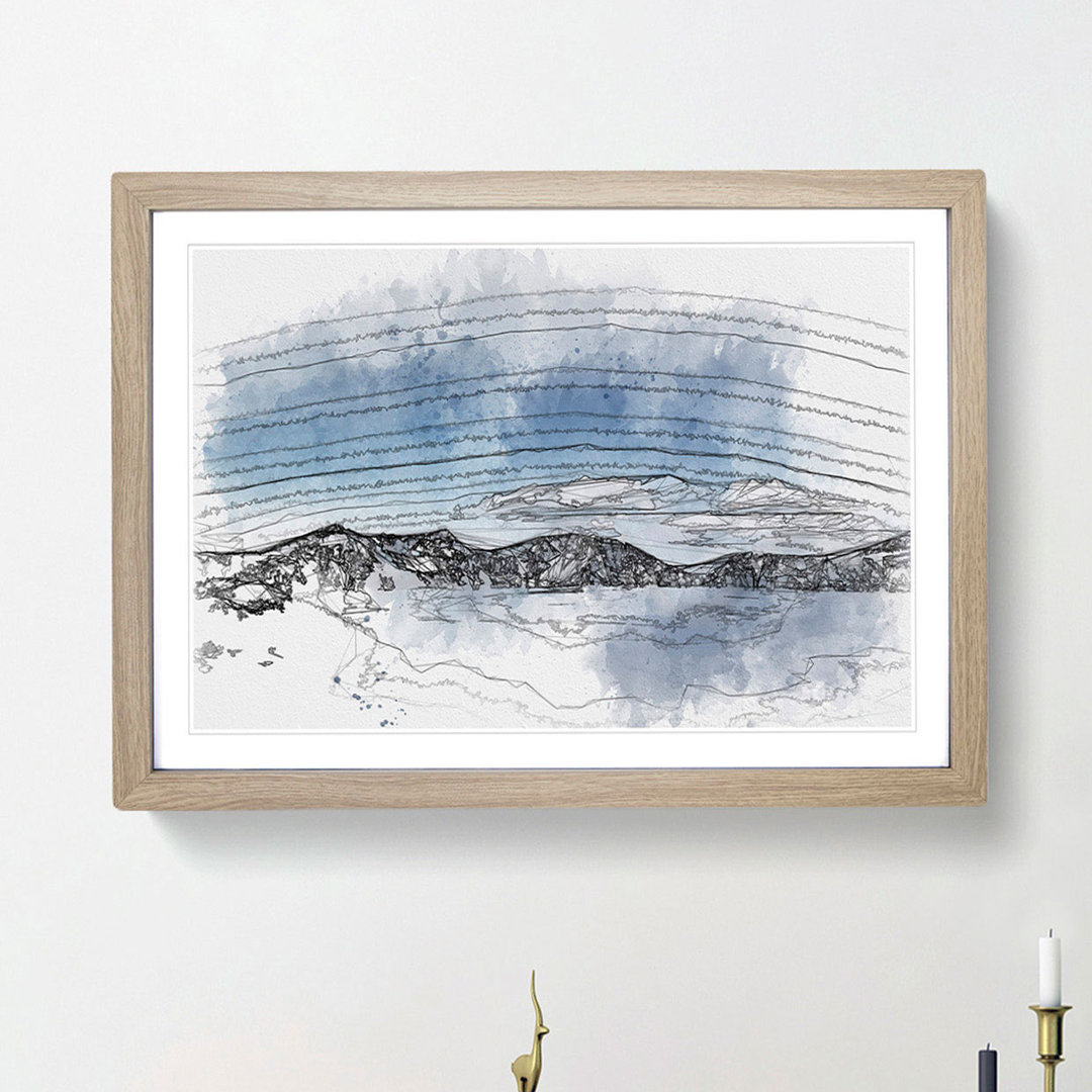 Crater Lake in Oregon - Picture Frame Graphic Art Print