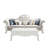 Ornate Carved White Tufted Sofa