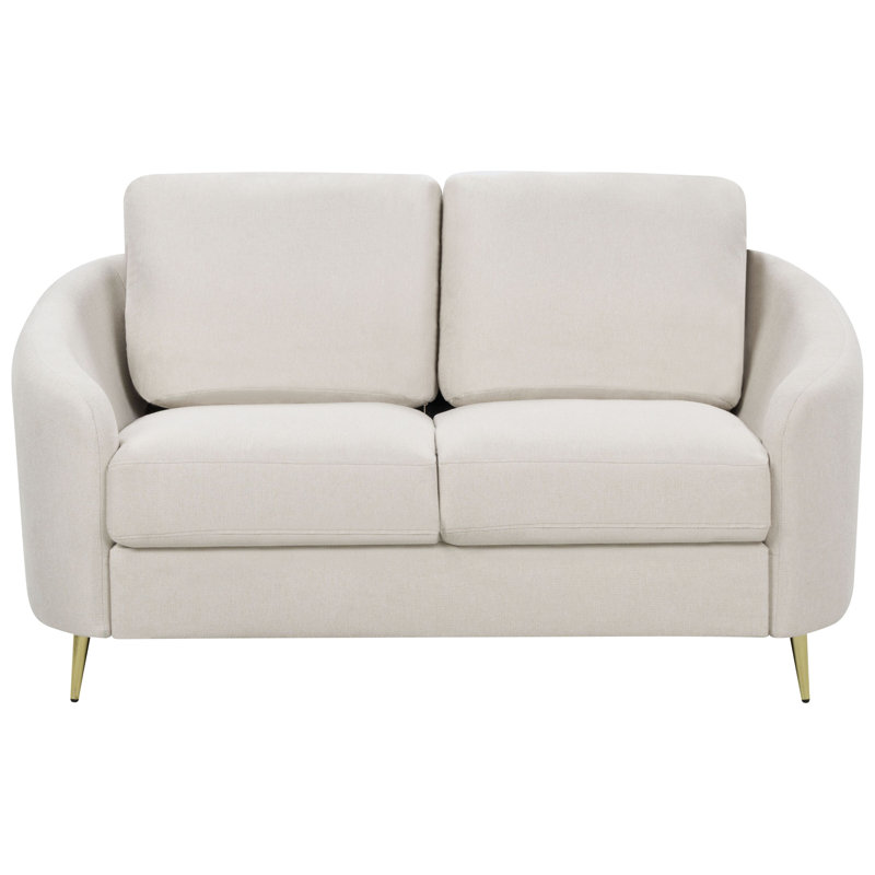 Aaronette 2 Seater Sofa, Light Beige Polyester