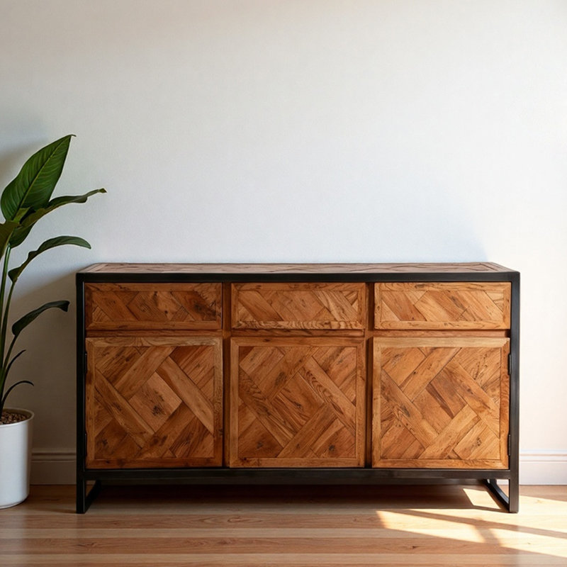 Armoire d'entrée en bois massif de style chinois