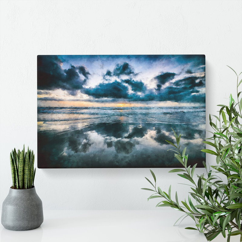 Ocean Reflections In Italy - Wrapped Canvas, 30cm H x 45cm W x 4cm D