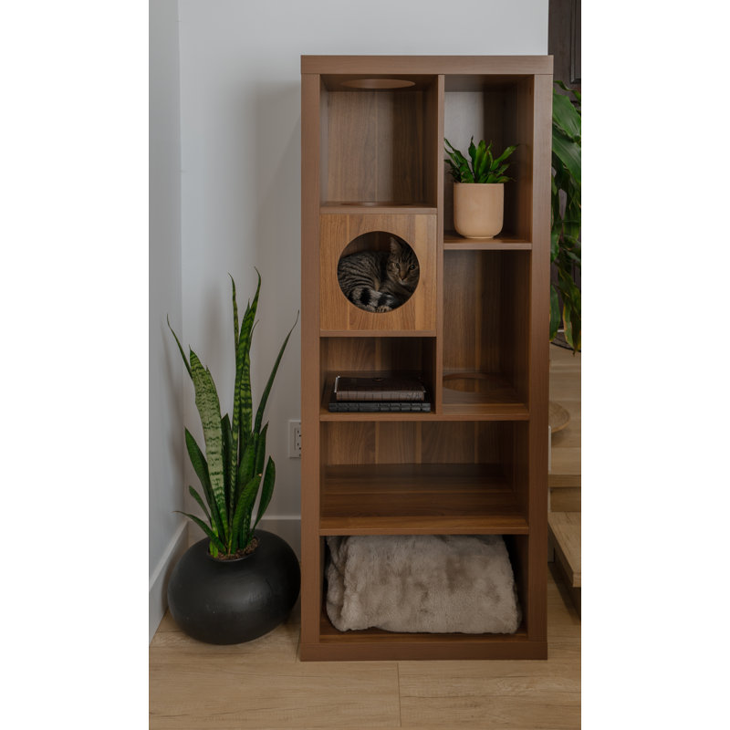 Cliff Jr. Bookshelf Etagere Bookcase, Walnut