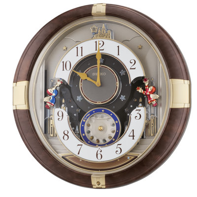 QXM333BRH Melodies In Motion Clock, Brown