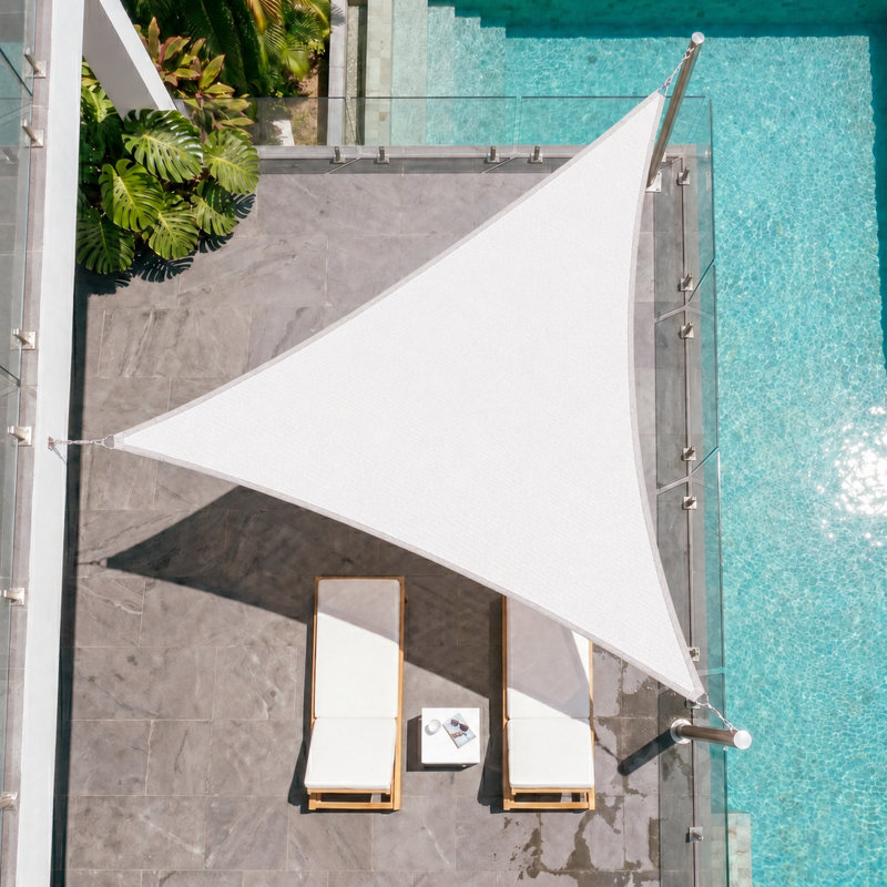 Voile d'ombrage avec corde Royal Shade, 18 pi x 18 pi x 18 pi, Blanc