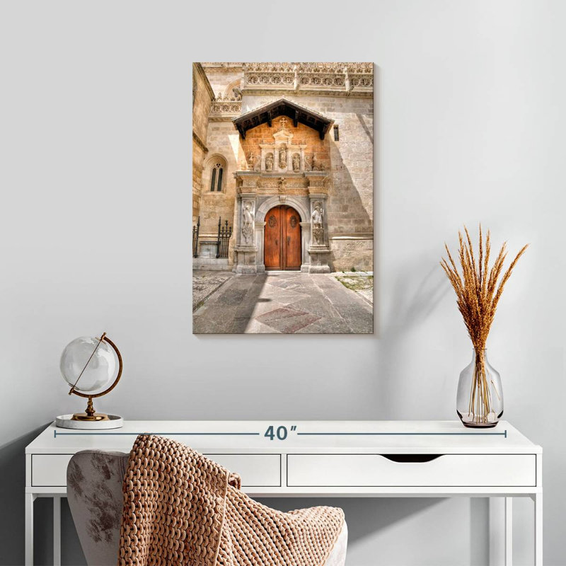 Porte de la cathédrale Aime Granada, H 24 po x l 16 po
