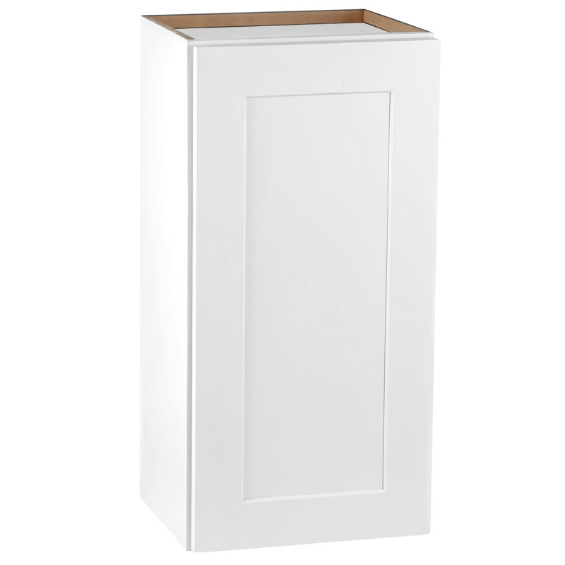 Armoire murale blanche en bois massif à une porte avec 3 tablettes pour le bureau, la buanderie et la cuisine - l 12 po x P 12 po x H 42 po, robuste, facile à assembler et à installer