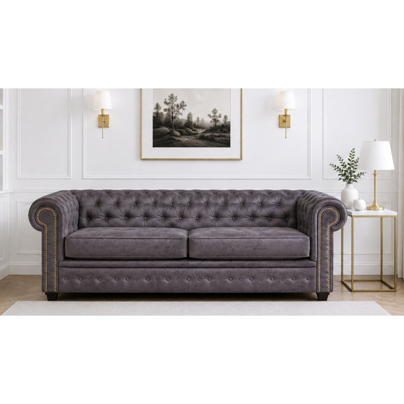 Haverly 3 Seater Faux Leather Sofa