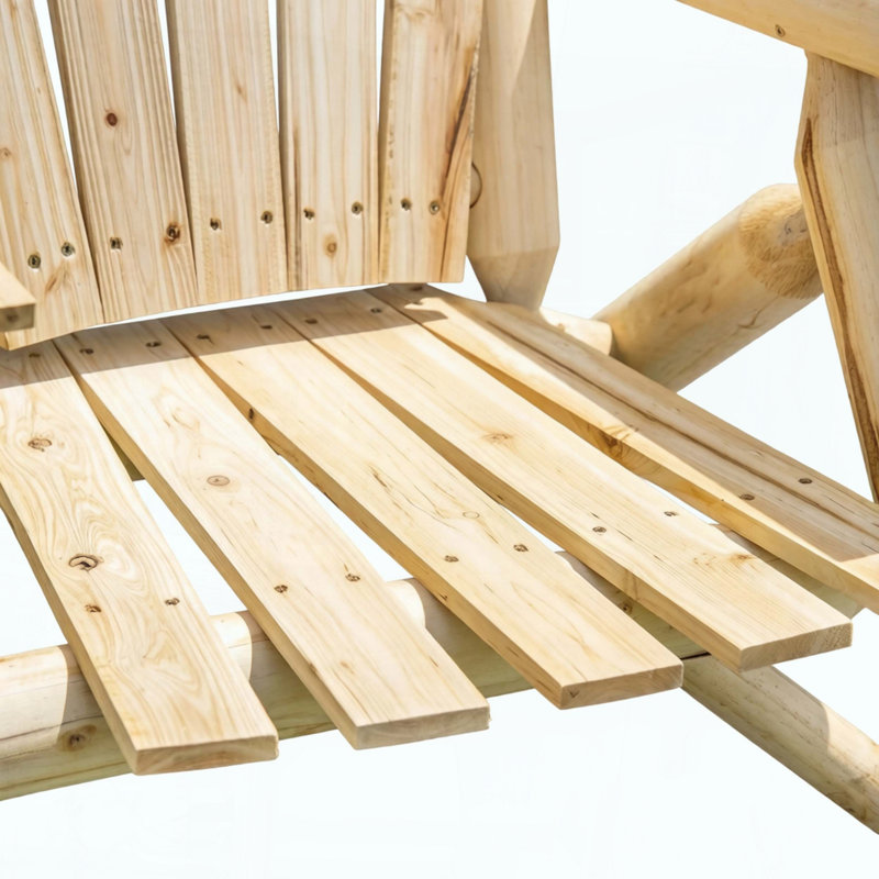 Banc Adirondack pour 2 personnes avec table centrale et dossier haut