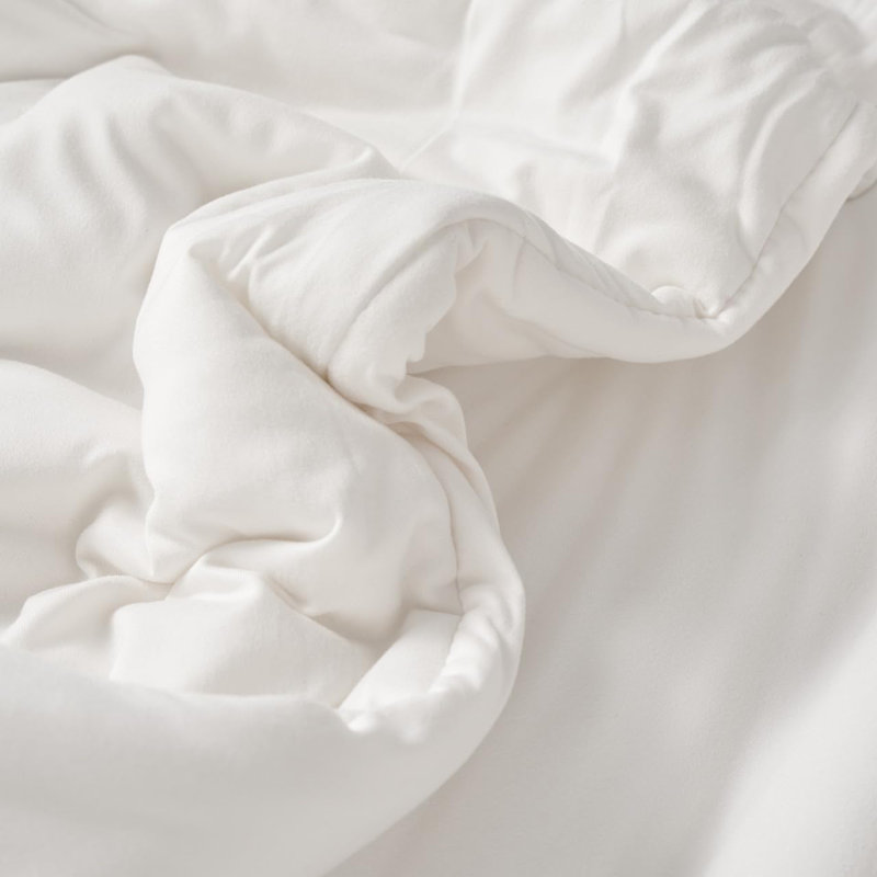 Butta Bottom - Coma Inducer Oversized Comforter Set - White Alyssum, Twin Extra Long Comforter + 1 Standard Sham