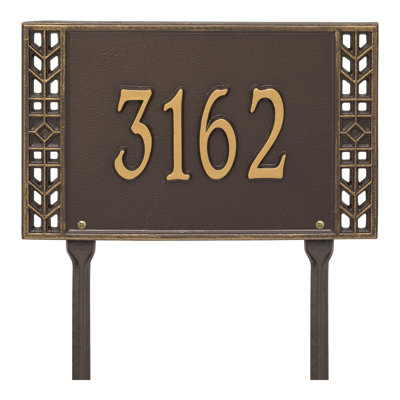 Boston Personalized Standard 1-Line Lawn Address Sign
