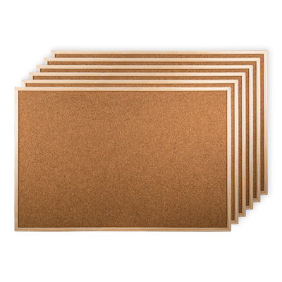 Desk Tech Cork Bulletin Board with Pinewood Frame, Versatile Wall Mount Cork Board, Ideal for Office, Classroom, and Home Use, Classic Beige, 18" x 24"