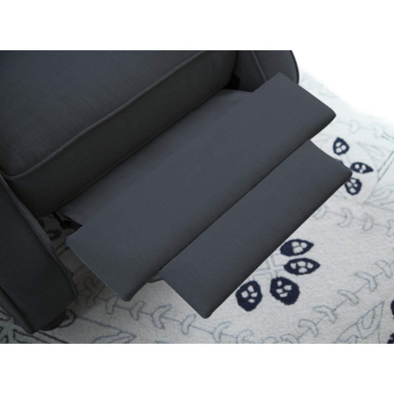 Fauteuil inclinable manuel de 37 po Chih, 100 % polyester bleu