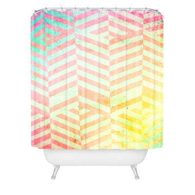 Rideau de douche simple à motif à chevron coloré emanuela carratoni