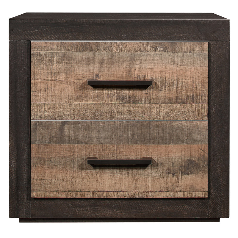Table de chevet pour chambre à coucher de style contemporain avec placage imitation bois