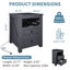 Nightstands With Charging Station, Rustic 18 Inch Bedside Table With 2 Storage Drawers And Open Shelf-1322064400-1322064405