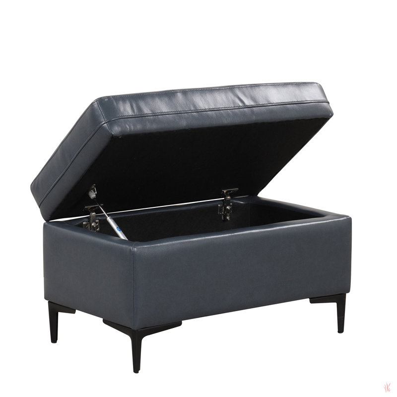 Canapé modulaire en L 94,88 po, Similicuir bleu