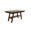 Table de salle à manger rectangulaire à hauteur de comptoir, en noyer foncé, fabriquée en bois d'hévéa, structure rectangulaire-978083811
