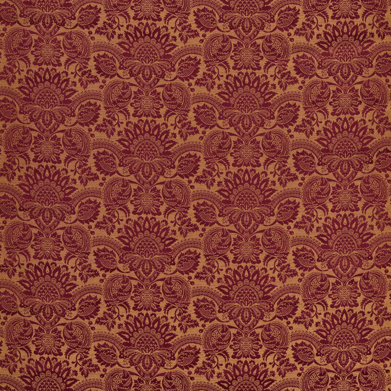 Suffolk Pomegranate Brocatelle Fabric, Cochineal