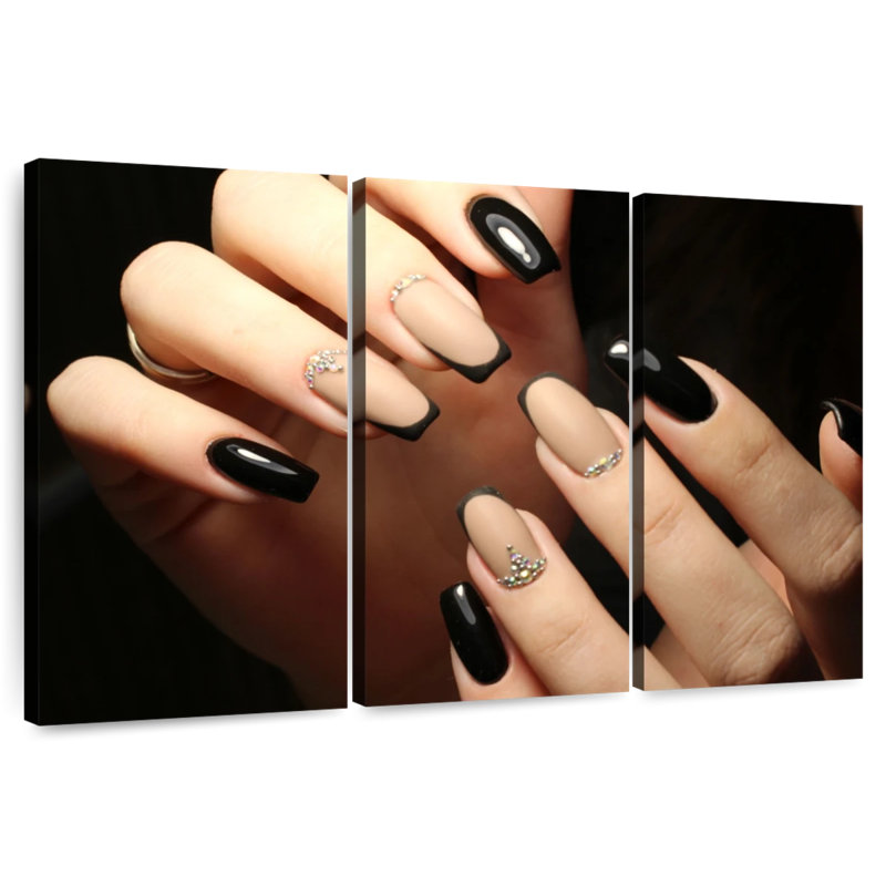 'Classy Neutral Nails, 28" H x 45" W