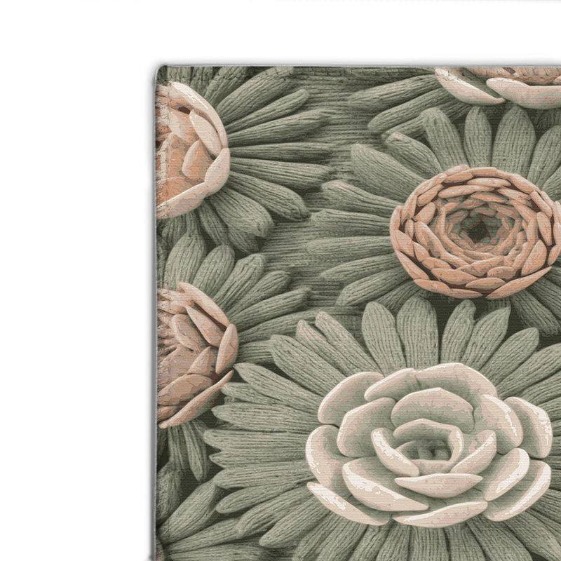 Tapis d'intérieur et d'extérieur brun Botanical, Rectangulaire 2 pi x 3 pi