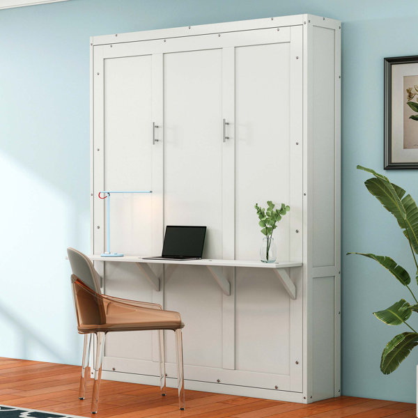 Latitude Run® Berlinerly Solid Wood Murphy Bed | Wayfair