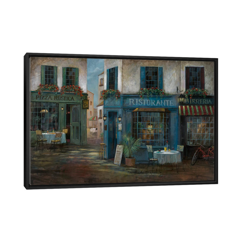 «Pizza Rustica», reproduction d'art sur toile, H 18 po x l 26 po x P 1,5 po, Toile avec cadre noir, Pas de tapis