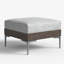  Modern Outdoor Wicker Rattan Patio Modular Ottomans (set Of 2) With 6-inch Thick Cushions-136116249