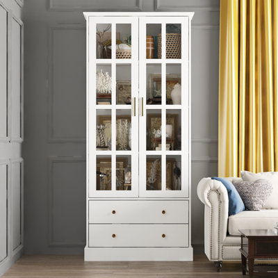 2 portes vitrées avec 2 tiroirs