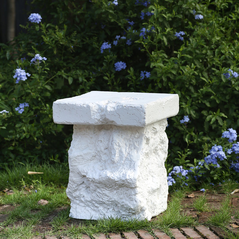 Table d'appoint d'extérieur MGO, Blanc 887 W