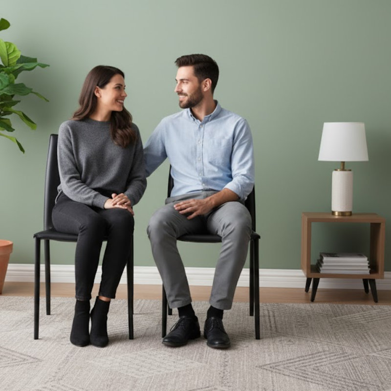 Ensemble de 2 chaises d'appoint rembourrées Elegant Korbin - Chaise de salle à manger ou de bureau noire de style européen moderne