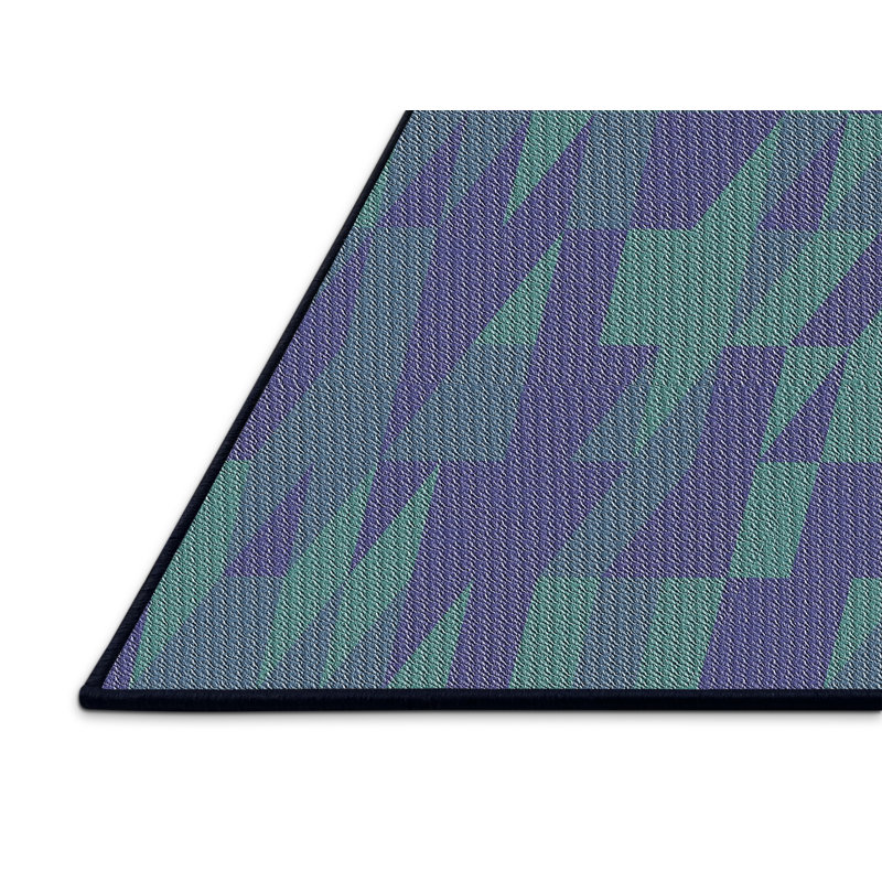 Tapis de zone bleue à motifs, Rectangle 2 pi x 5 pi