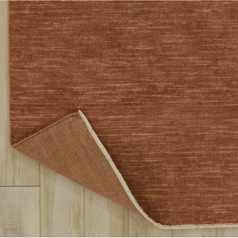Tapis en laine tissé à la main Nouvelle-Zélande, Rouille, 8'9" x 11'9"