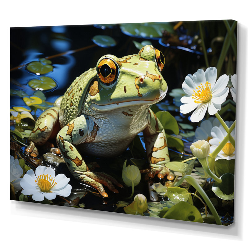 Frog Freedom - animaux, impressions sur toile, H 30 po x l 40 po x P 1,5 po, Toile tendue