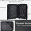 Valise de transport rigide de 20 pouces, valise légère en ABS durable avec roulettes pivotantes, verrou TSA intégré, 2 cubes de rangement, noir