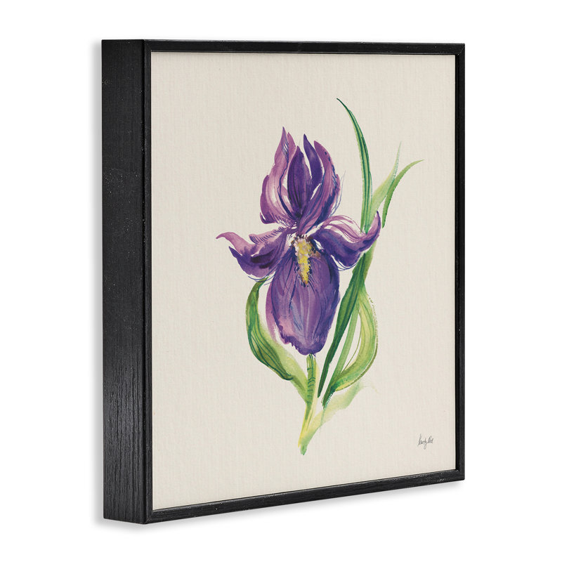 «Iris de Pâques» par Kristy riz bf-992, Giclée encadrée noir minuit, H 17 po x l 17 po
