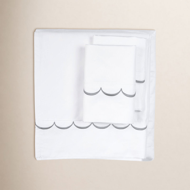 Camillo Sateen Sheet Set, California King Sheet+Fitted Sheet + 2 Pillowcases, Gray