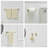 5-Piece Bathroom Hardware Set, Including Towel Bar, Towel Hook, And Toilet Paper Holder, Suitable For Kitchens, Bedrooms, And Living Rooms (Brushed Gold)-116479324
