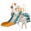 Ensemble de glissade 7 en 1 pour tout-petits d'intérieur pour bébé d'âge extérieur 1-3 avec basket-ball de golf, vert et jaune-113050964