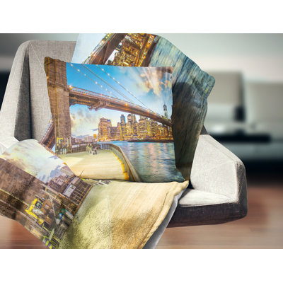 Bridge Park Brooklyn - Cityscape Printed Pillow