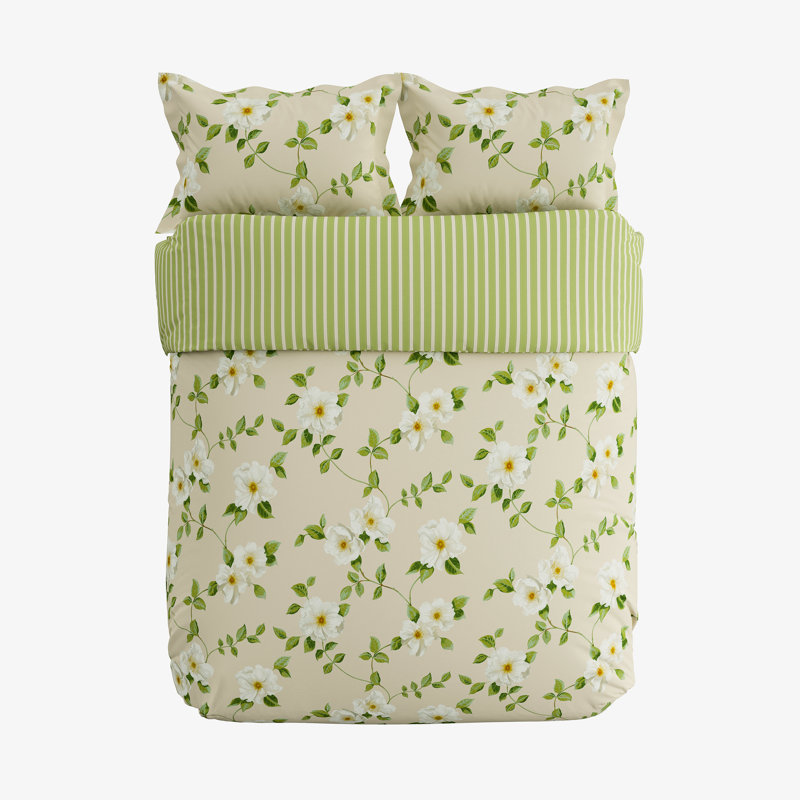 Poets Rose Cotton Duvet Cover Set S/B Linen, Single Duvet Cover + 1 Single Pillowcase