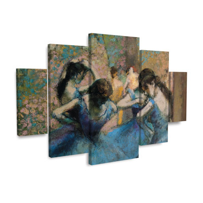 Edgar Degas «Dancers In Blue 1890», ensemble de multiples panneaux d'art à losanges